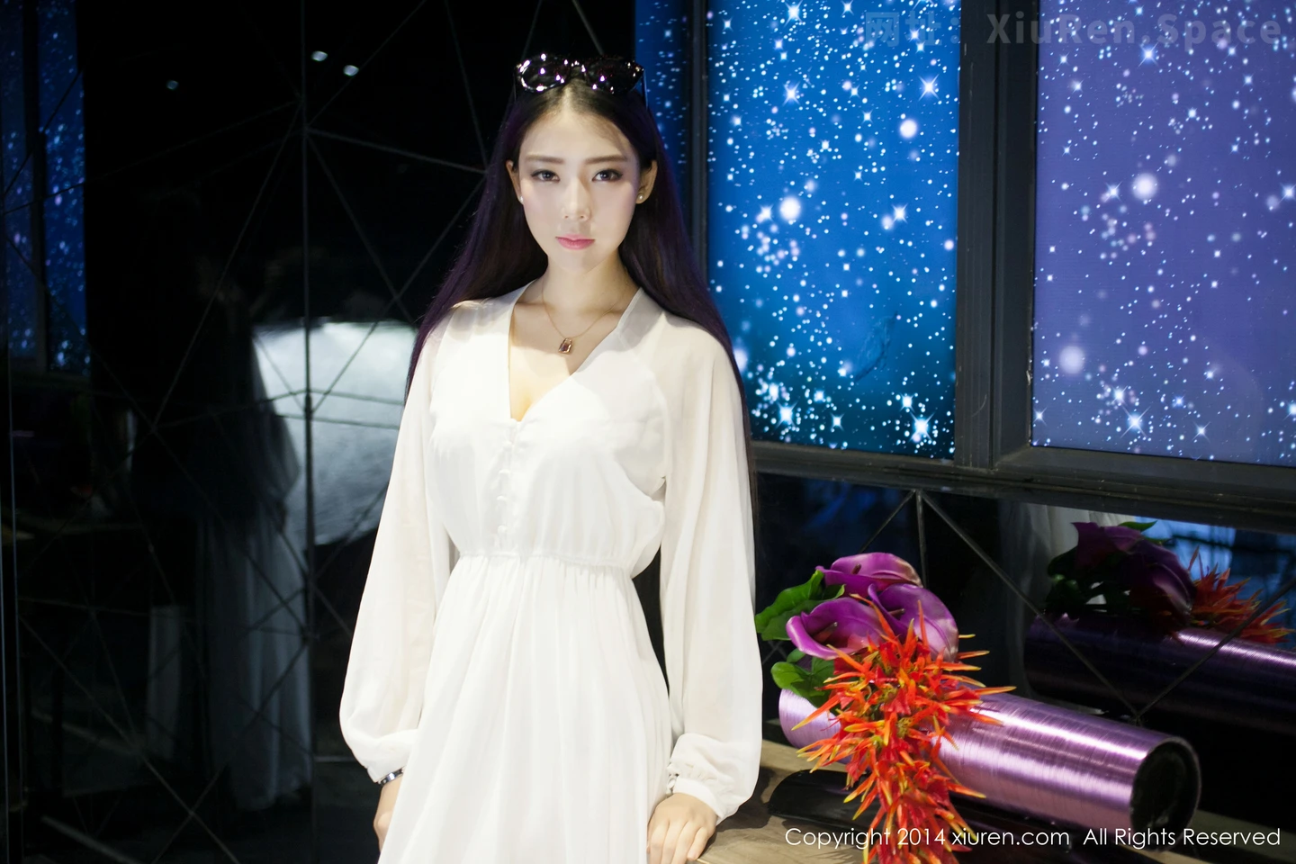 图片[4]-[XiuRen秀人网]VOL.131 嫩模梦娜Vanessa白色连身睡裙大尺度真空美胸诱惑写真58P-秀人网官方网站